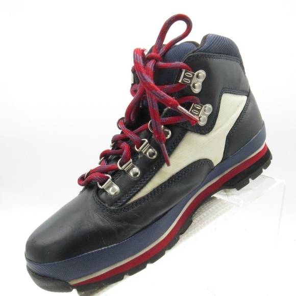 Timberland Euro Hiker Size 9.5 M Red Boots R3A8 - Picture 2 of 8